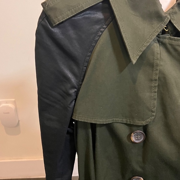 Used Altuzarra Olive/Black Belted Trench Coat XS - Picture 6 of 6